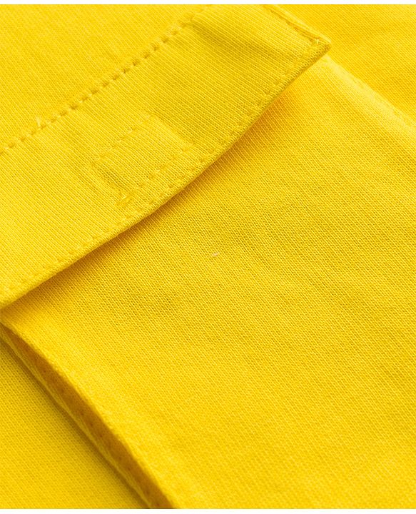 Pine Kids 100% Cotton Knit Full Sleeves Hooded Sweatshirt With Super Print - Yellow