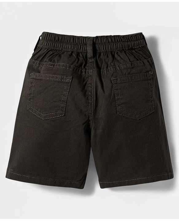 Babyhug 100% Cotton Woven Half Sleeves Floral Printed Shirt & Shorts Set - Olive Green