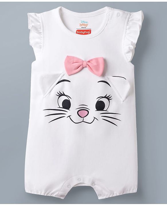 Babyhug Disney 100% Cotton Knit Half Sleeves Rompers With Minnie Mouse Graphic Pack Of 2 - Multicolor