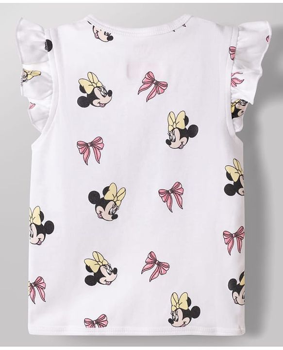 Babyhug Disney Single Jersey Knit Frill Sleeves Jhablas with Minnie Mouse Graphics Pack of 2 - Multicolor