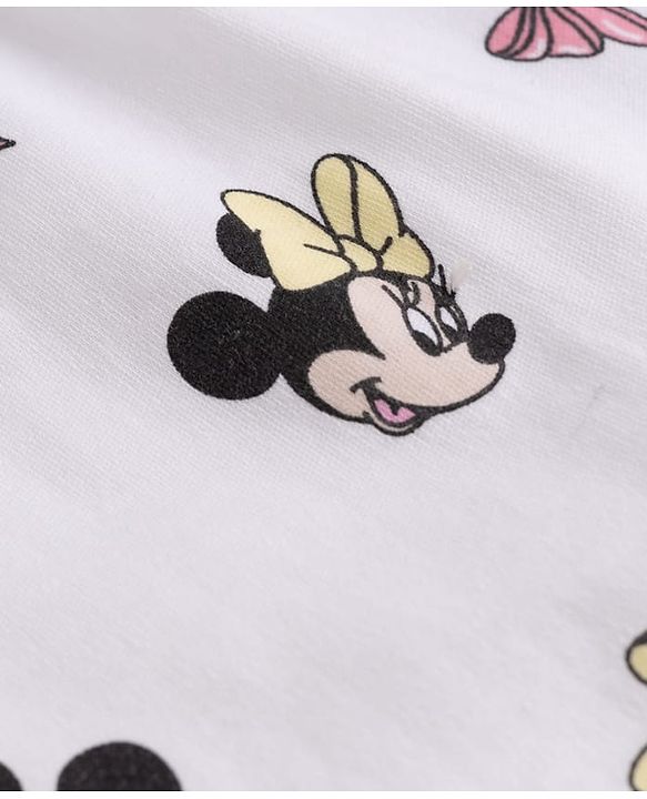 Babyhug Disney Interlock Knit Full Length Diaper Leggings with Minnie Mouse Graphics Pack of 2 - Multicolor