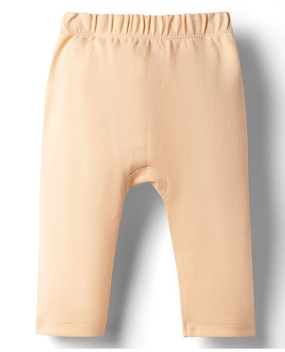 Babyhug Disney 100% Cotton Knit Full Sleeves Diaper Leggings With Minnie Mouse Graphic Pack Of 2 - Light Blue & Peach