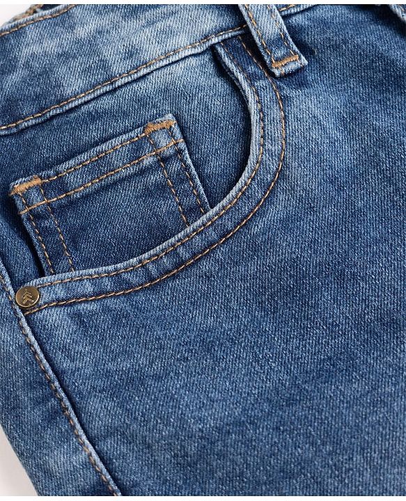 Pine Kids Denim Woven Washed Full Length Jeans - Blue