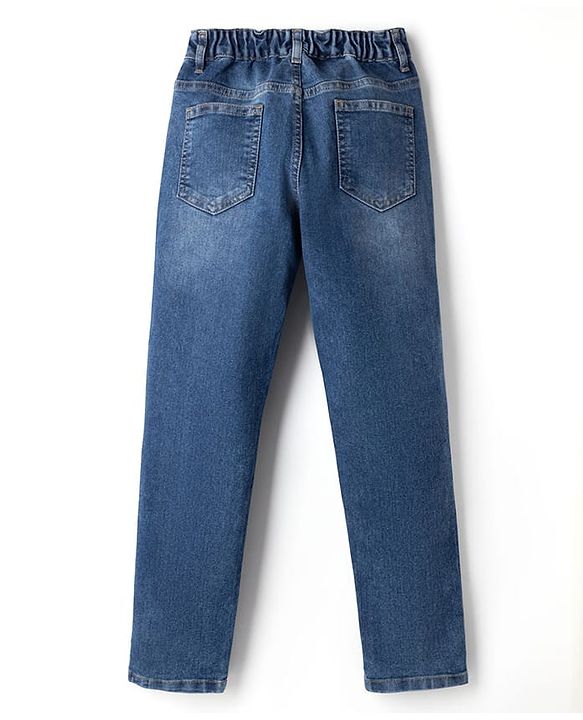 Pine Kids Denim Woven Washed Full Length Jeans - Blue
