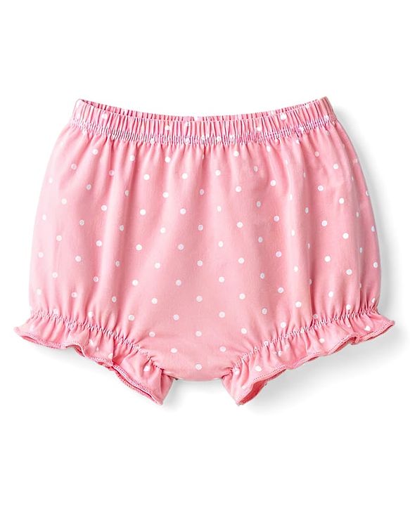 Babyhug 100% Cotton Single Jersey Knit Bear & Pola Dot Printed Bllomers Pack Of 3 - Multicolour
