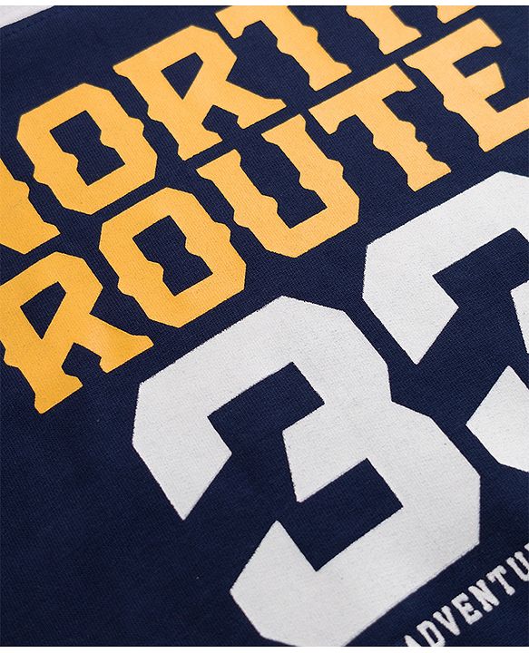 Pine Kids 100% Cotton Knit Full Sleeves Text Printed Hooded Sweatshirt - Navy Blue