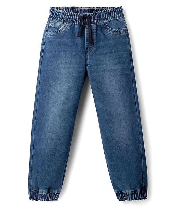 Pine Kids Denim Woven Washed Full Length Jeans - Blue