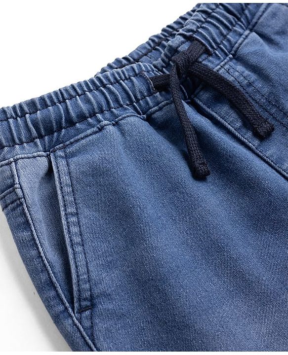 Pine Kids Denim Woven Full Length Washed Jeans - Blue