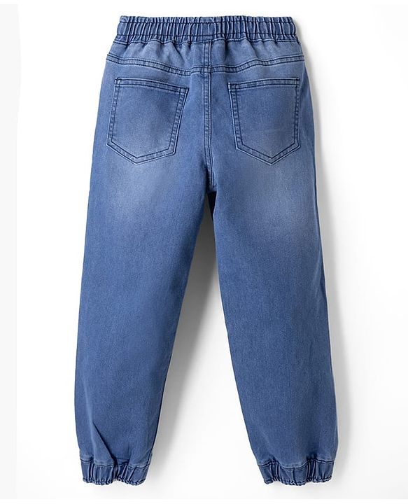 Pine Kids Denim Woven Full Length Washed Jeans - Blue
