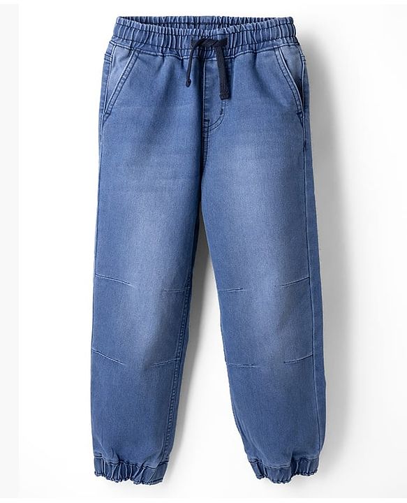 Pine Kids Denim Woven Full Length Washed Jeans - Blue