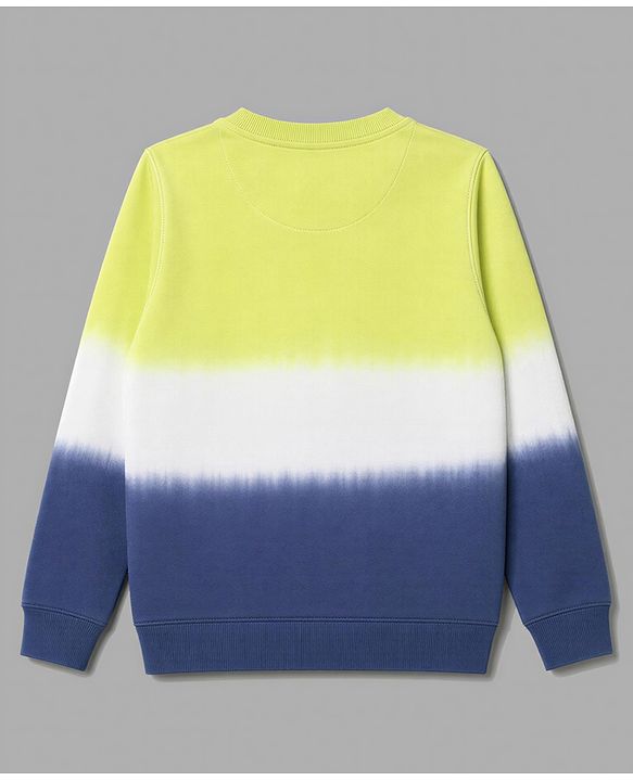 Pine Kids Cotton Knit  Full Sleeves Sweatshirt with Dude Print- Navy