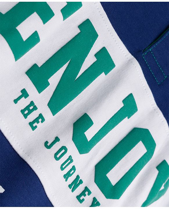 Pine Kids Cotton Knit Sweatshirt with Full Sleeves and Enjoy The Journey Text Print - Green
