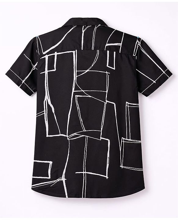 Pine Kids Cotton Woven Printed Shirts Half Sleeves Collar Multi Color 4-5 Years