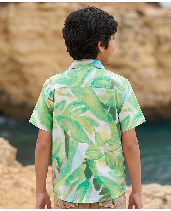 Pine Kids Cotton Woven Half Sleeves Printed Shirt & T-Shirt Multi Color 4-5 Years
