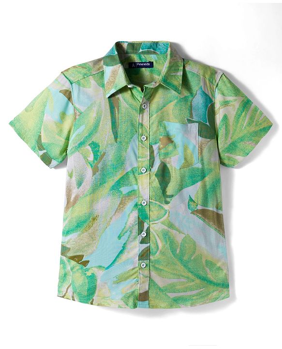 Pine Kids Cotton Woven Half Sleeves Printed Shirt & T-Shirt Multi Color 4-5 Years
