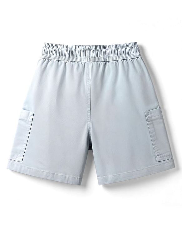 Pine Kids Cotton Knit Half Sleeves T-Shirt & Shorts Set - Golden & Grey