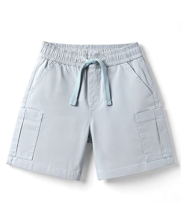 Pine Kids Cotton Knit Half Sleeves T-Shirt & Shorts Set - Golden & Grey