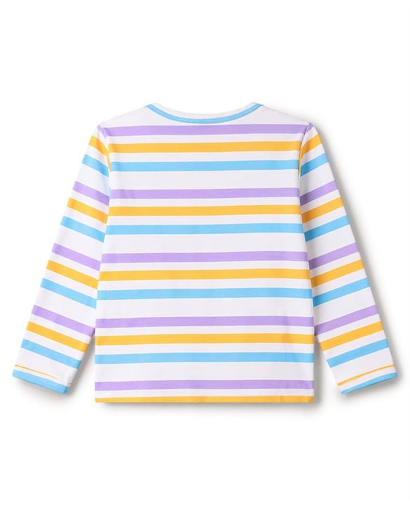 Babyhug 100% Cotton Knit Full Sleeves Jhablas with Sky Print Pack of 3 - Multicolor