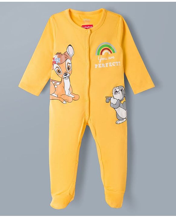 Babyhug Disney 100% Cotton Knit Full Sleeves Sleepsuits With Disney Marie Graphic Pack Of 2 - Multicolor
