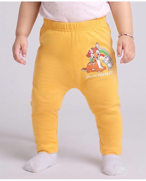 Babyhug Disney Interlock Knit Full Length Diaper Leggings with Marie Graphics Pack of 3 - Red Yellow & White
