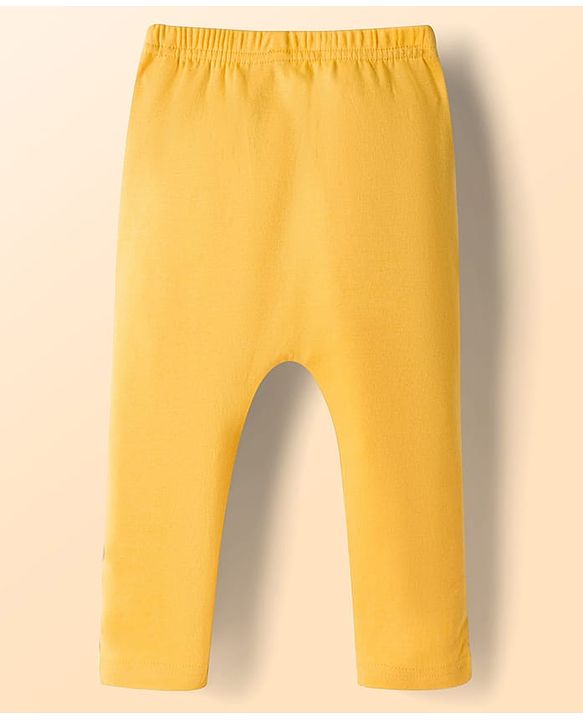 Babyhug Disney Interlock Knit Full Length Diaper Leggings with Marie Graphics Pack of 3 - Red Yellow & White