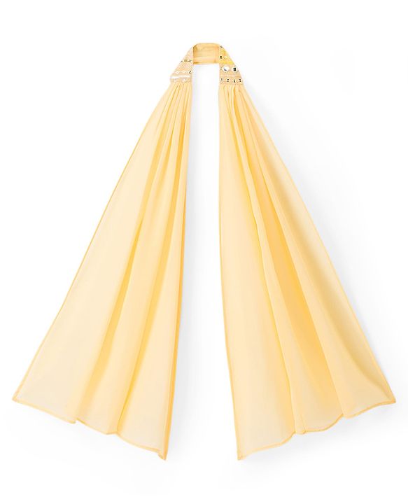 Babyhug Woven Sleeveless Embroidered Choli Lahenga Set With Dupatta - Yellow