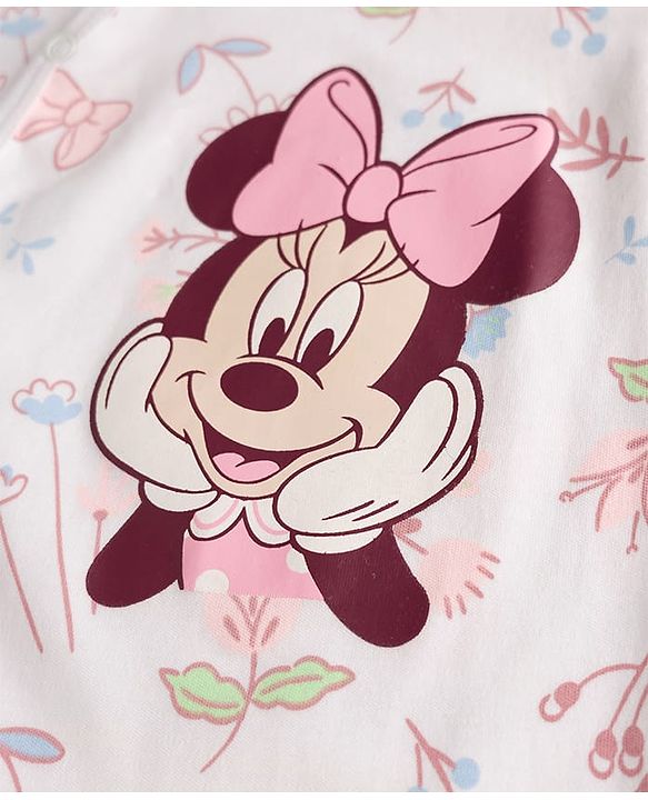 Babyhug Disney Interlock Knit Full Sleeves Footed Sleepsuit with Disney Character Print Pack of 2 - Multicolour