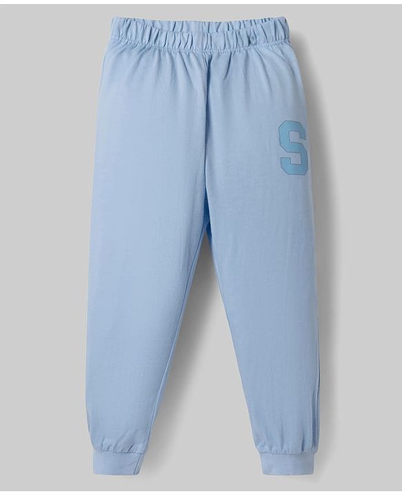 Babyhug Disney Single Jersey Knit Full Sleeves T-Shirt & Pyjama Night Suit with Stitch Graphics - White
