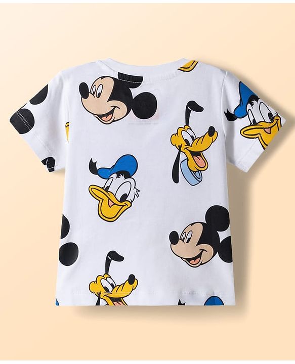 Babyhug Disney Single Jersey Knit Half Sleeves T-Shirt With Mickey Mouse Graphics Pack of 2 - Multicolor