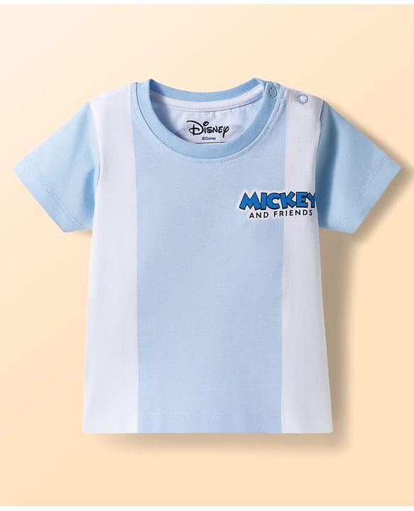 Babyhug Disney Single Jersey Knit Half Sleeves T-Shirt With Mickey Mouse Graphics Pack of 2 - Multicolor
