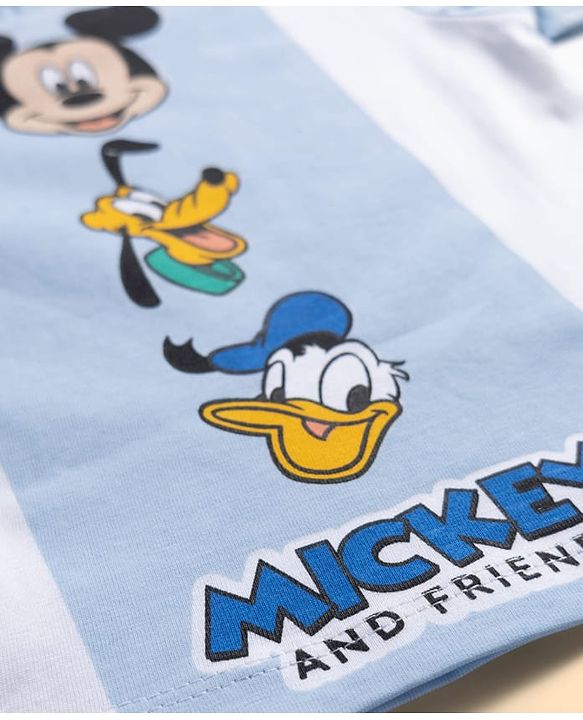 Babyhug Disney Single Jersey Knit Half Sleeves T-Shirt With Mickey Mouse Graphics Pack of 2 - Multicolor