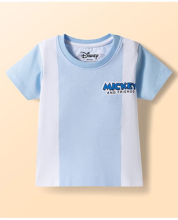 Babyhug Disney Single Jersey Knit Half Sleeves T-Shirt With Mickey Mouse Graphics Pack of 2 - Multicolor