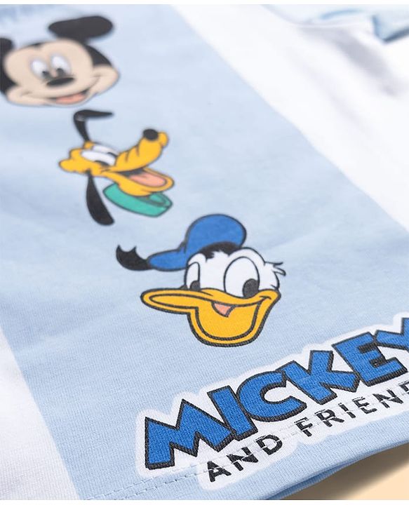 Babyhug Disney Single Jersey Knit Half Sleeves T-Shirt With Mickey Mouse Graphics Pack of 2 - Multicolor