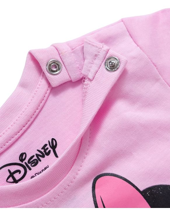 Babyhug Disney Cotton Knit T-Shirts Half Sleeve with Minnie and Friends Graphic Multi Color 3-6 Months Pack of 2