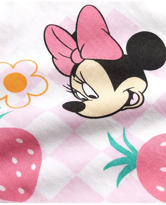 Babyhug Disney Cotton Knit T-Shirts with Minnie and Friends Graphic Half Sleeves Round Neck Multi Color 3-6 Months Pack of 2