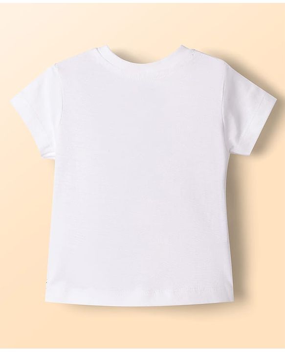 Babyhug Disney Single Jersey Knit Full Sleeves T-Shirt & Pyjama Night Suit With Minnie Mouse Graphic - White