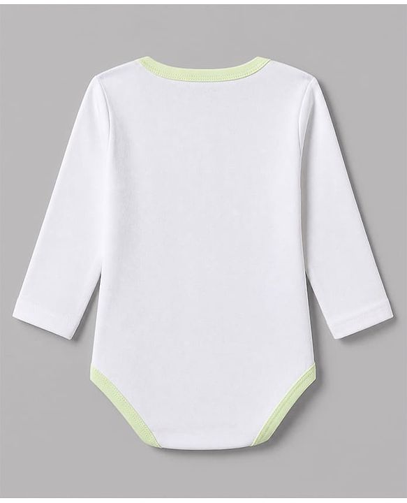 Babyhug 100% Cotton Interlock Knit Full Sleeves Animal Printed Onesies with Leggings & Cap Mittens and Booties - White