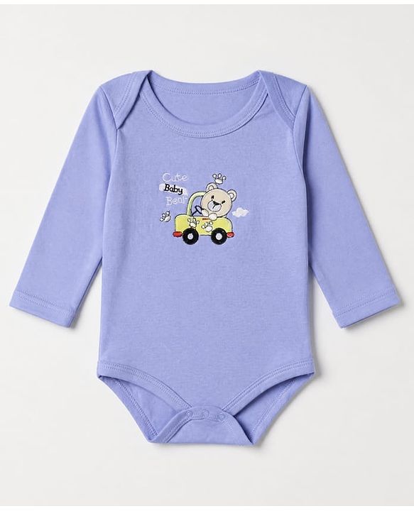 Babyhug 100% Cotton Interlock Knit Full Sleeves Teddy Bear Printed Onesies with Leggings & Cap Mittens and Booties - White