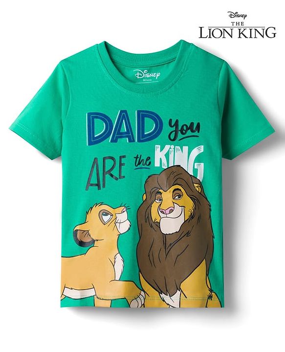 Babyhug Disney Cotton Knit T-Shirt Half Sleeve Round Neck Graphic Print Green 6-9 Months