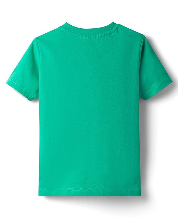 Babyhug Disney Cotton Knit T-Shirt Half Sleeve Round Neck Graphic Print Green 6-9 Months