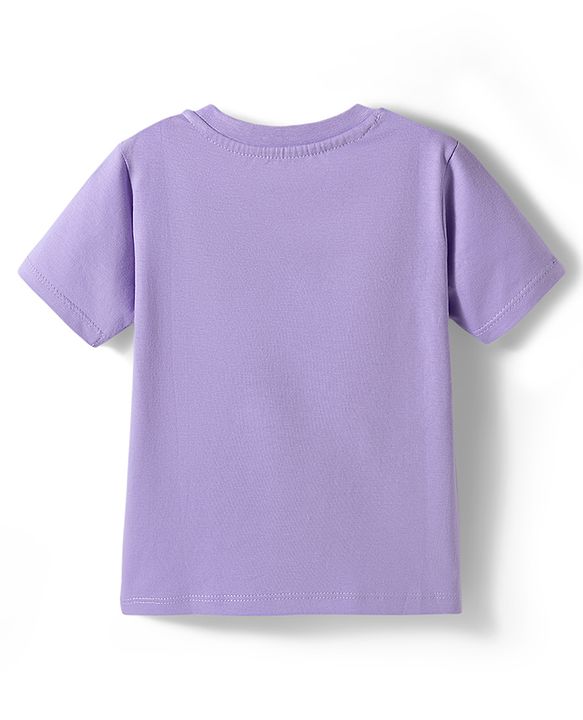 Babyhug Marvel Single Jersey Knit Half Sleeves T-Shirt With Spider Man Graphics - Purple