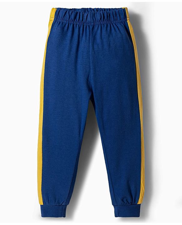 Babyhug Cotton Knit Half Sleeves T-Shirt & Pyjama Night Suit With Dino Print - Yellow