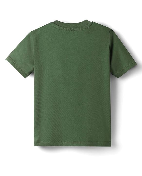 Babyhug Disney Cotton Knit T-Shirt Half Sleeve Round Neck with Lion King Graphic Green 6-9 Months