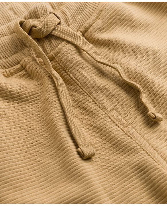 Pine Kids Cotton Knit Full Length Lounge & Track Pants Solid With Embroidery - Beige