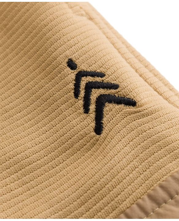 Pine Kids Cotton Knit Full Length Lounge & Track Pants Solid With Embroidery - Beige