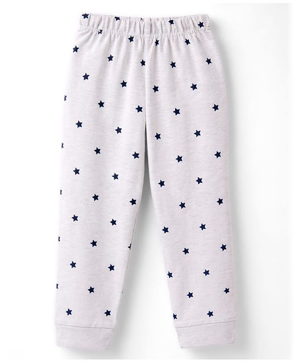 Babyhug 100% Cotton Knit Half Sleeves T-Shirt & Pyjama Night Suit With Star & Text Print - Red