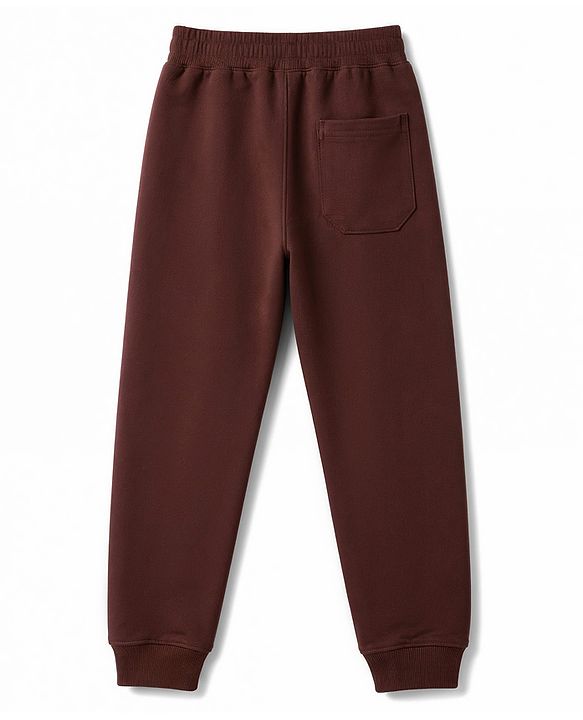 Pine Kids Knit Full Length Text Printed Lounge Pant - Brown