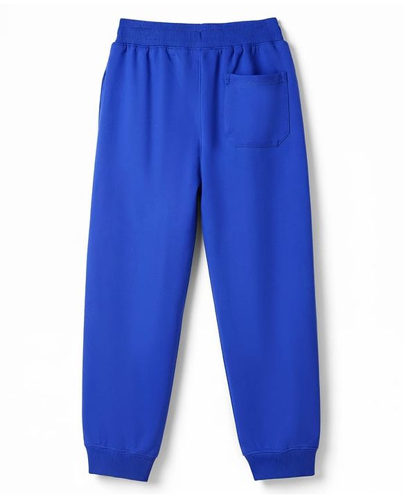 Pine Kids Cotton Knit Full Length Text Printed Lounge Pant - Blue