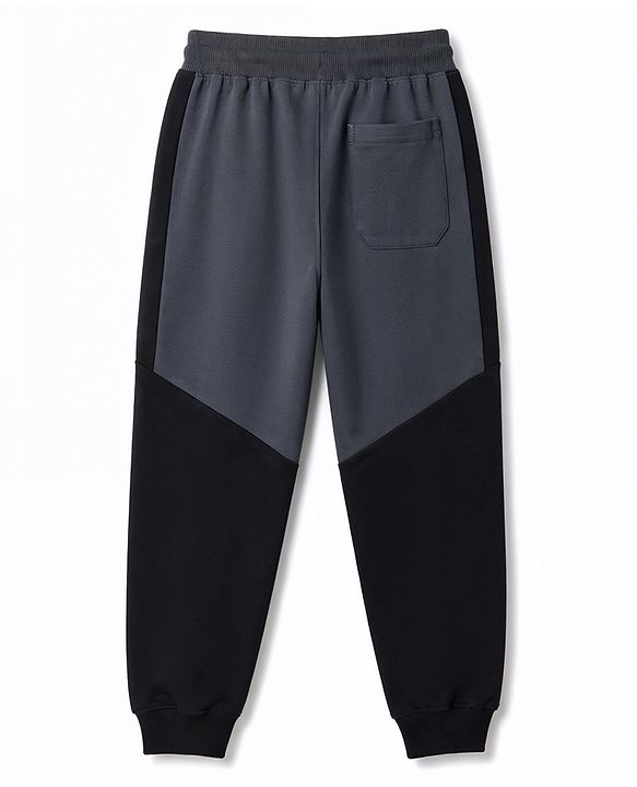 Pine Kids Knit Full Length Cut N Sew & Text Printed Lounge Pant - Black