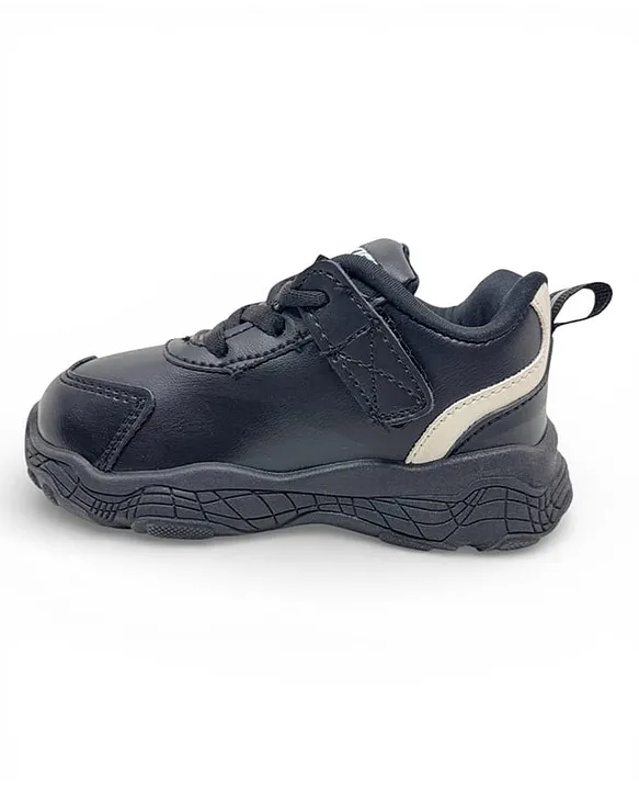 Buy Lil Lollipop Alphabet Applique Detailed Lace Up Shoes - Black